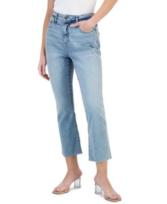 I.N.C. International Concepts - Women's High-Rise Cropped Frayed-Hem Jeans