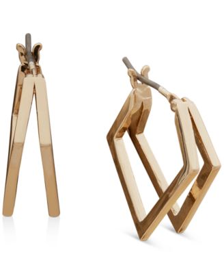 Karl Lagerfeld Paris - Small Geometric Split-Hoop Earrings, 0.51"