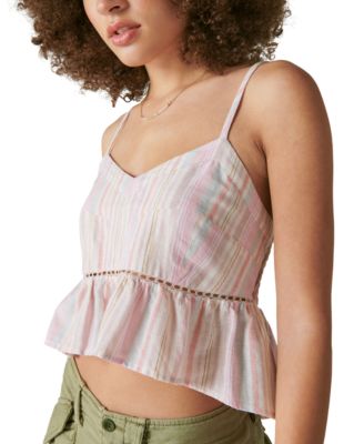 Lucky Brand - Women's Striped Camisole Crop Top