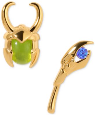 Girls Crew - 18k Gold-Plated Color Crystal Loki Mismatch Stud Earrings