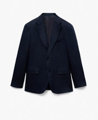 MANGO - Men's EU Super Slim-Fit Tailored Stretch Cotton Blazer
