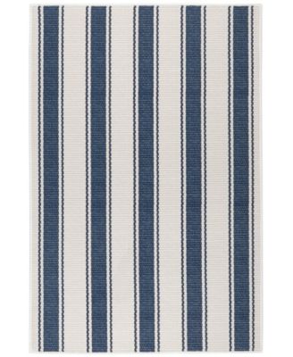 Dash and Albert Rugs by Annie Selke - Blue Awning Machine Washable DA2033 5'x8' Area Rug