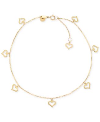 Macy's - Heart Charm Anklet in 14k Gold