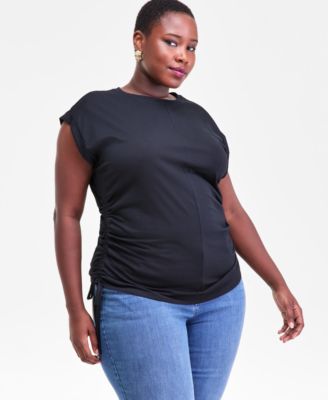 I.N.C. International Concepts - Plus Size Drawstring-Hem Tank