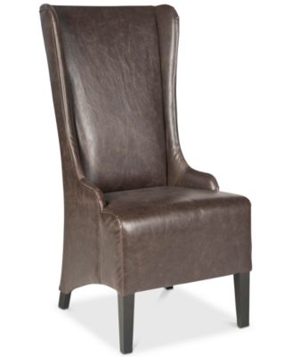 Safavieh - Becall 20''H Leather Dining Chair, Quick Ship