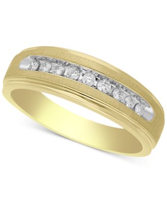 Macy's - Men's Diamond Band (1/4 ct. t.w.) in 10k Gold