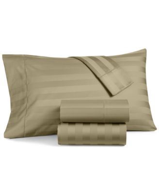 Charter Club - Damask Stripe Cotton 550-Thread Count Pair of King Pillowcases