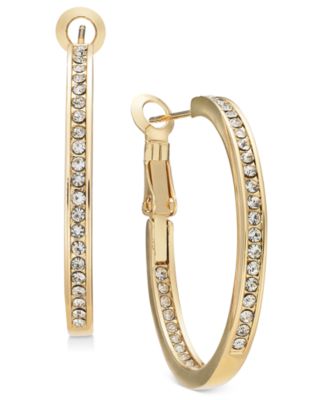 And Now This - Crystal Inside Out Hoop Earrings